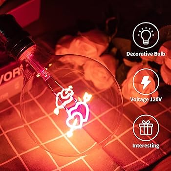 CybaaLuxzus 2W LED Decorative Light Bulb,Happy Signed Bulb